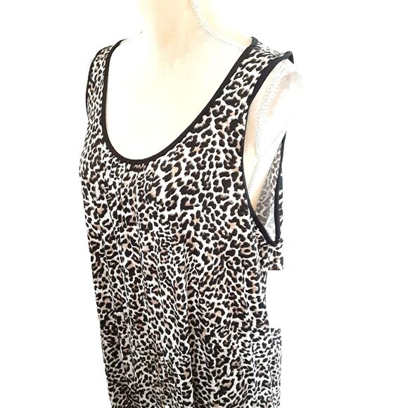 NWT Joyspun animal print midi chemise nightgown XL viscose spandex - Picture 3 of 4